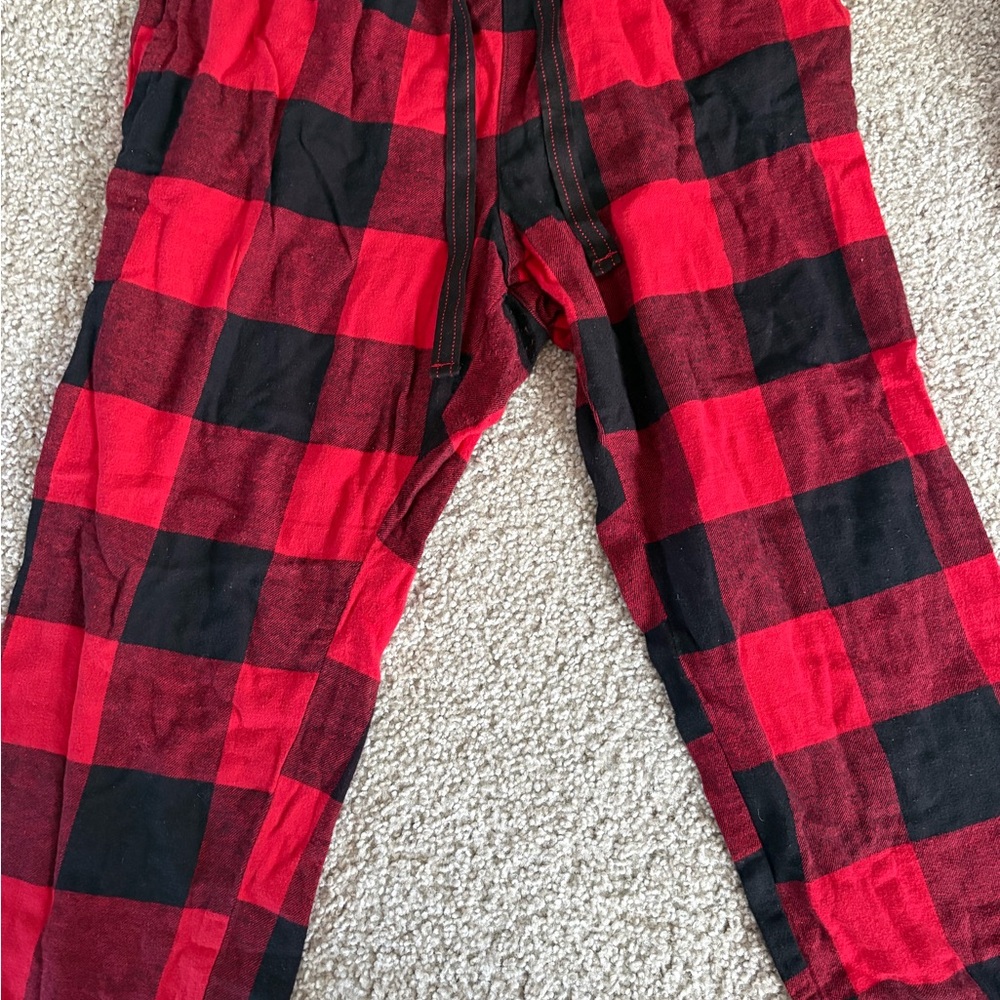 Red and Black Plaid Pajama Pants